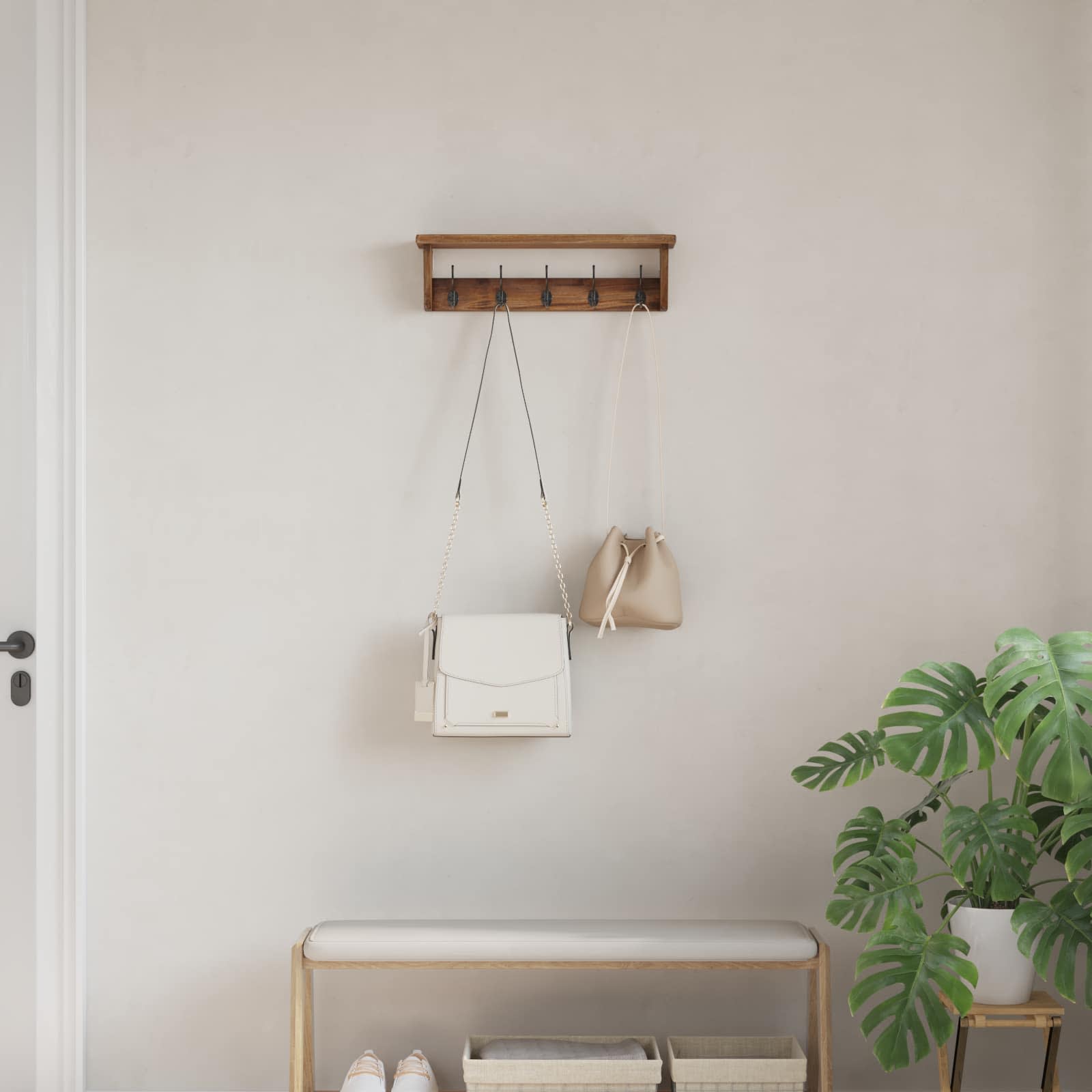 Vidaxx suspension marron 50 x 10 x 14 cm bois d'acajou massif