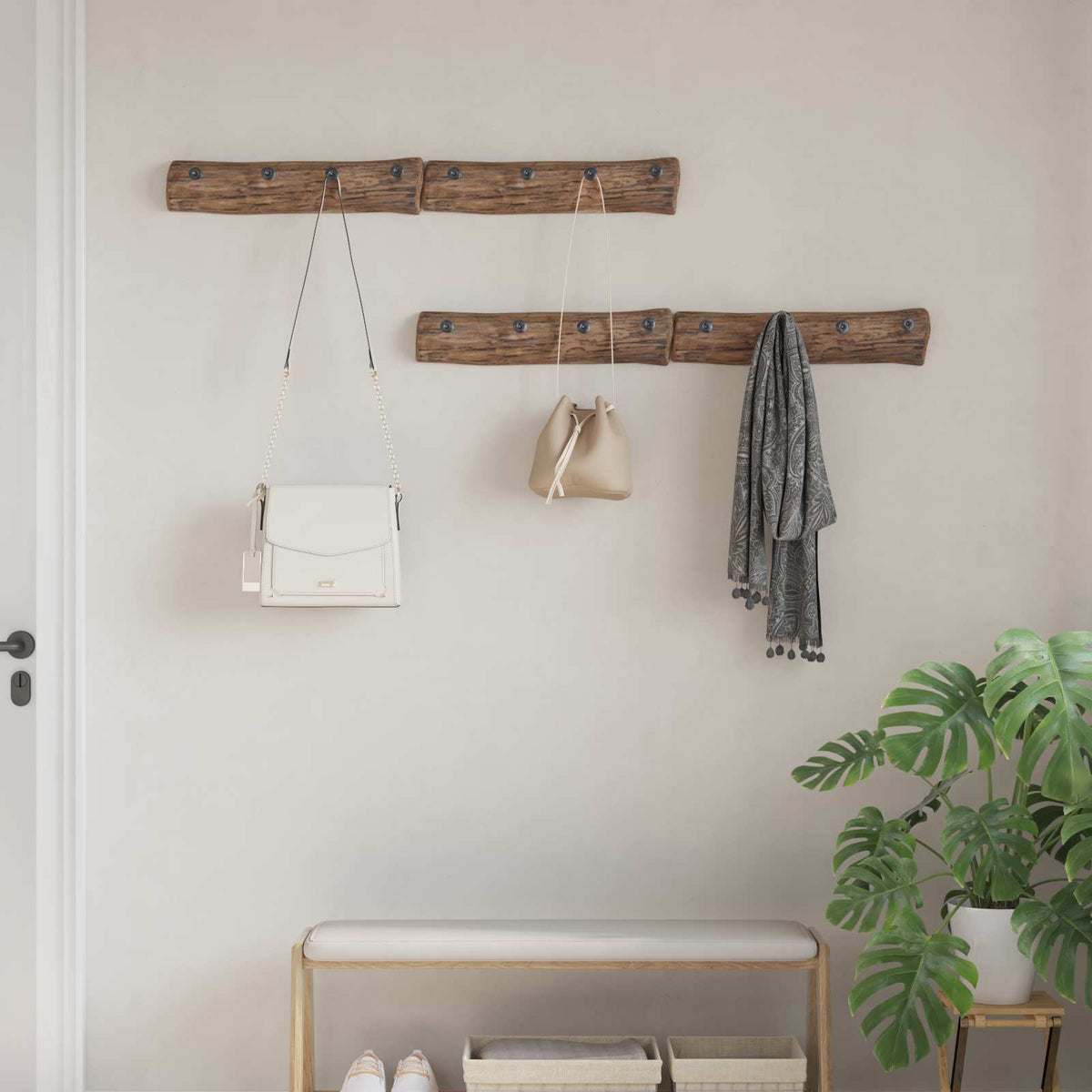 Vidaxx suspension marron 50 x 8 x 12 cm bois massif recyclé