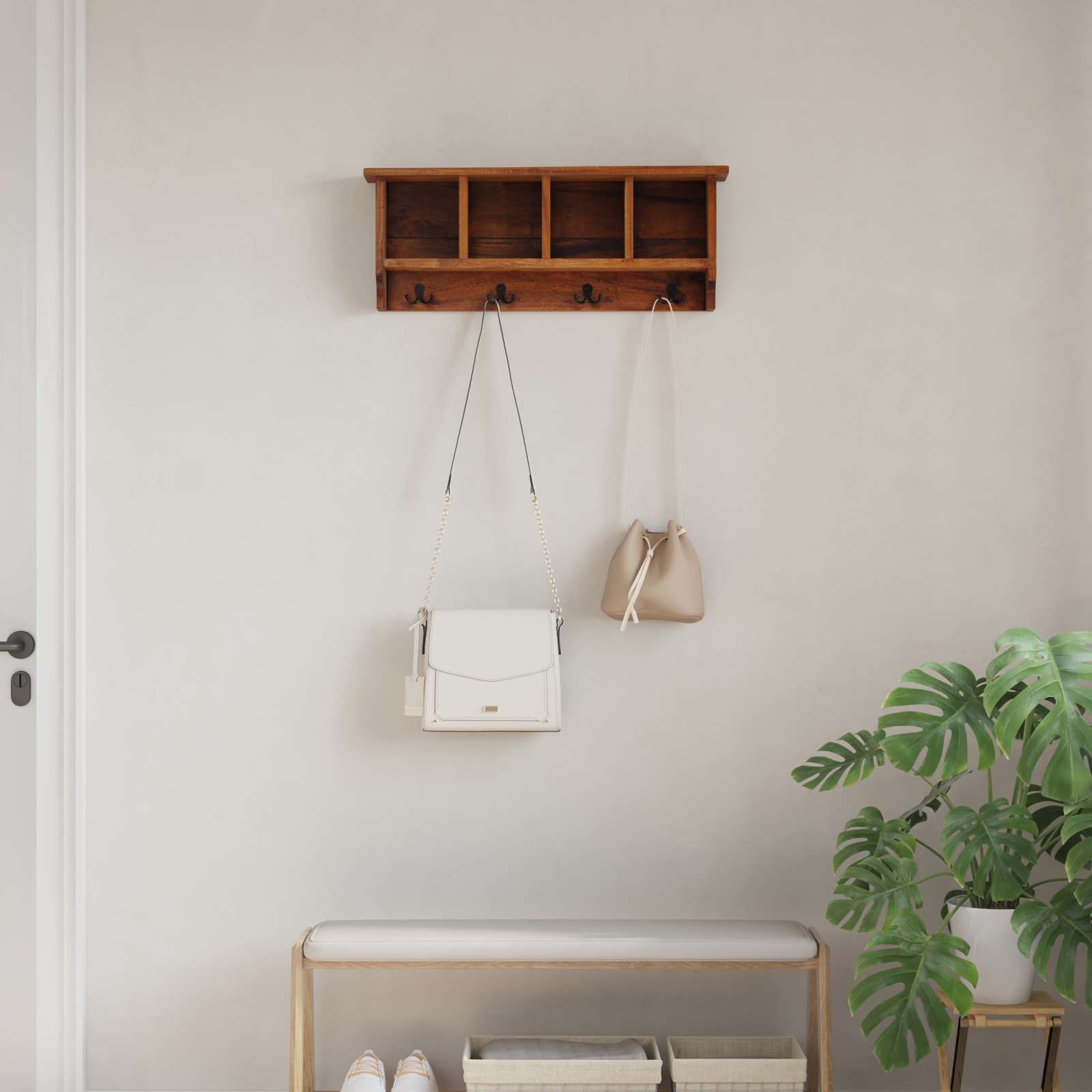 Vidaxx suspension marron 70 x 11 x 27 cm bois d'acajou massif