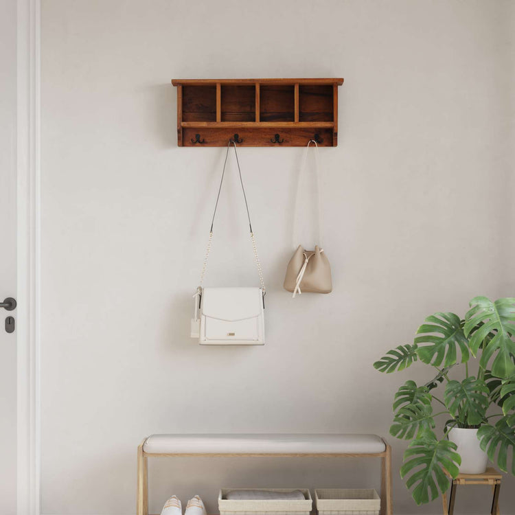 Vidaxx suspension marron 70 x 11 x 27 cm bois d'acajou massif