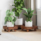VidaXL support pour plantes 3 pcs bois d'acajou marron