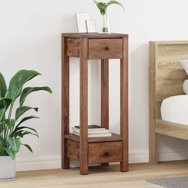 Vidaxx support pour plantes avec tiroir marron 30 x 30 x 80 cm acajou