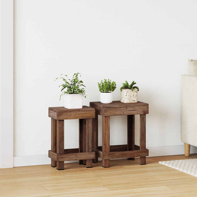 Vidaxx support pour plantes 2 pcs marron 70 x 11 x 27 cm acajou