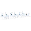 Vidaxxl renne led 7 pcs tissu argenté