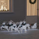 Vidaxxl led renne 7 pcs tissu blanc