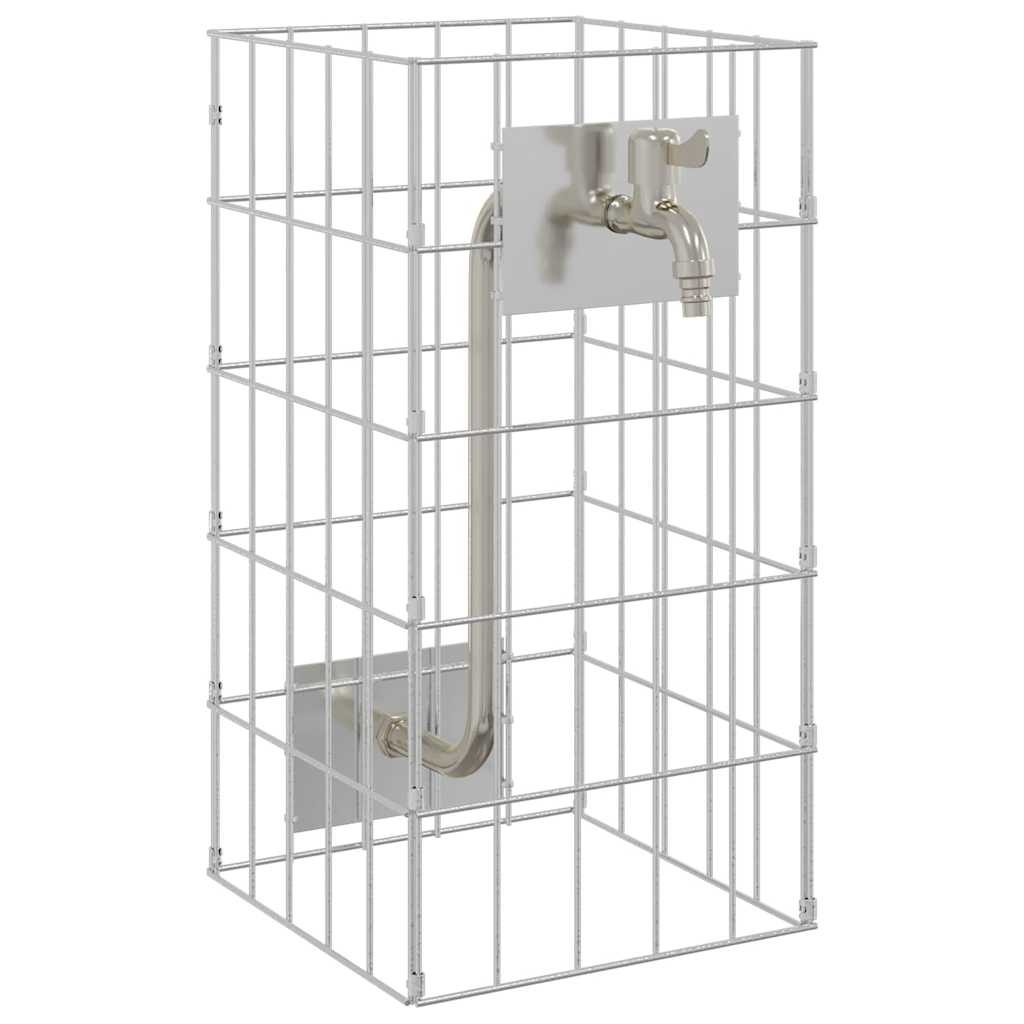 Vidaxx gabion robinet argent 26 x 25 x 50 cm acier inoxydable