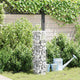 Vidaxx gabion robinet argent 25 x 25 x 100 cm acier inoxydable