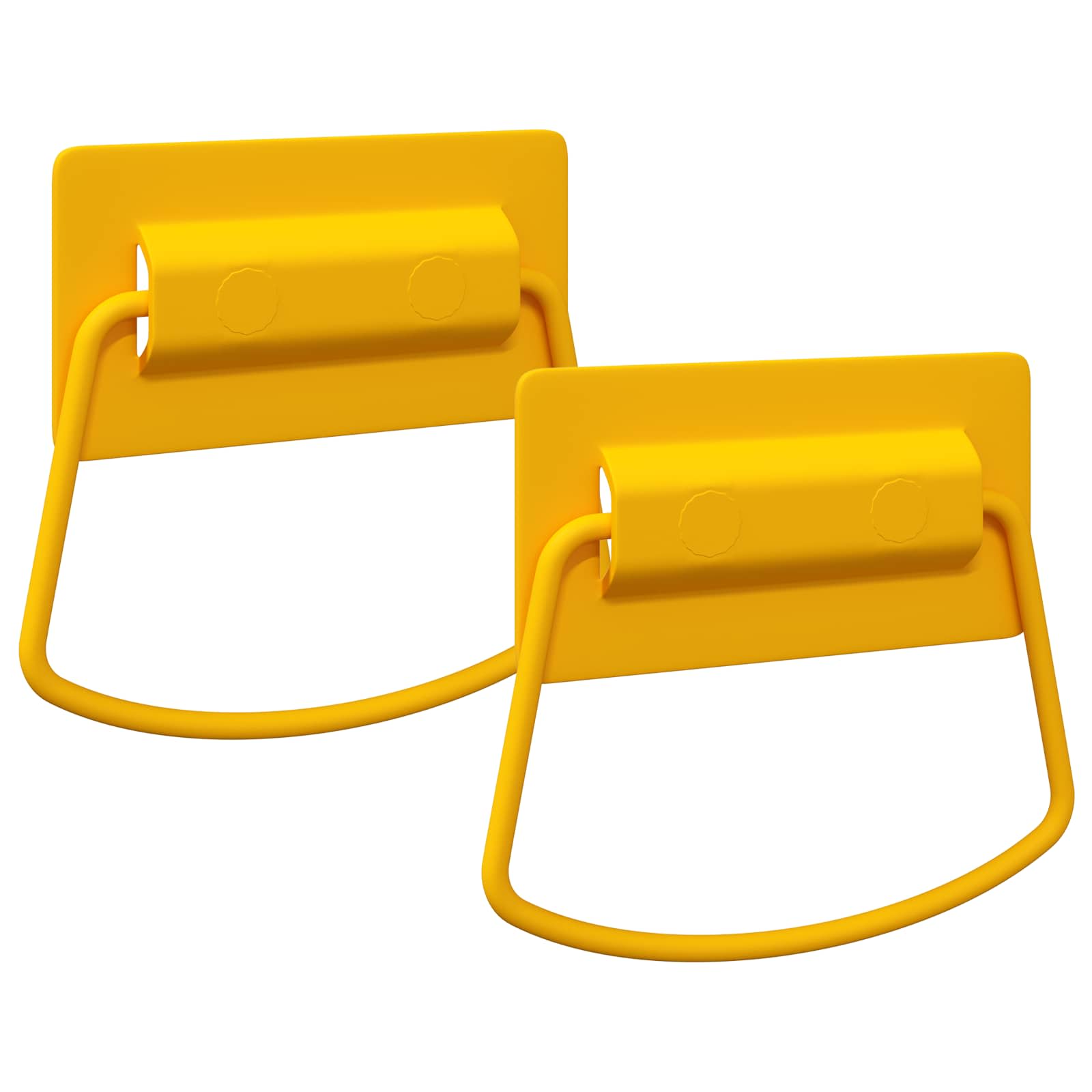 Vidaxl poignées d'armoire 2 pcs jaune moutarde 85 x 45 mm métal