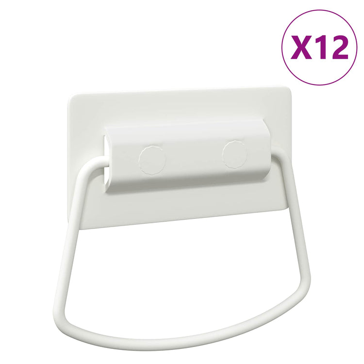 Vidaxxl poignées d'armoire 12 pcs blanc 85 x 45 mm métal