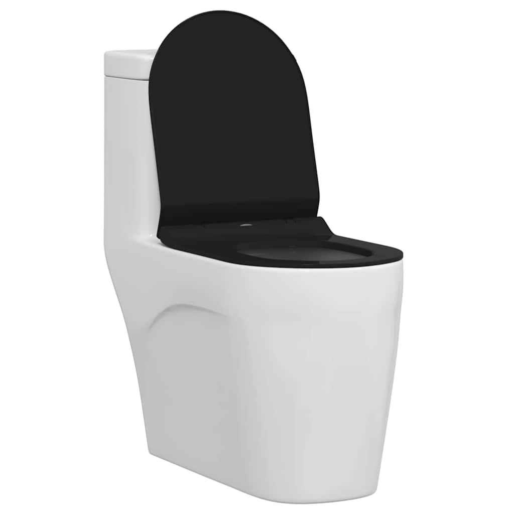 Vidaxx abattant de toilette réglable noir 50 x 36,5 x 5 cm polypropylène