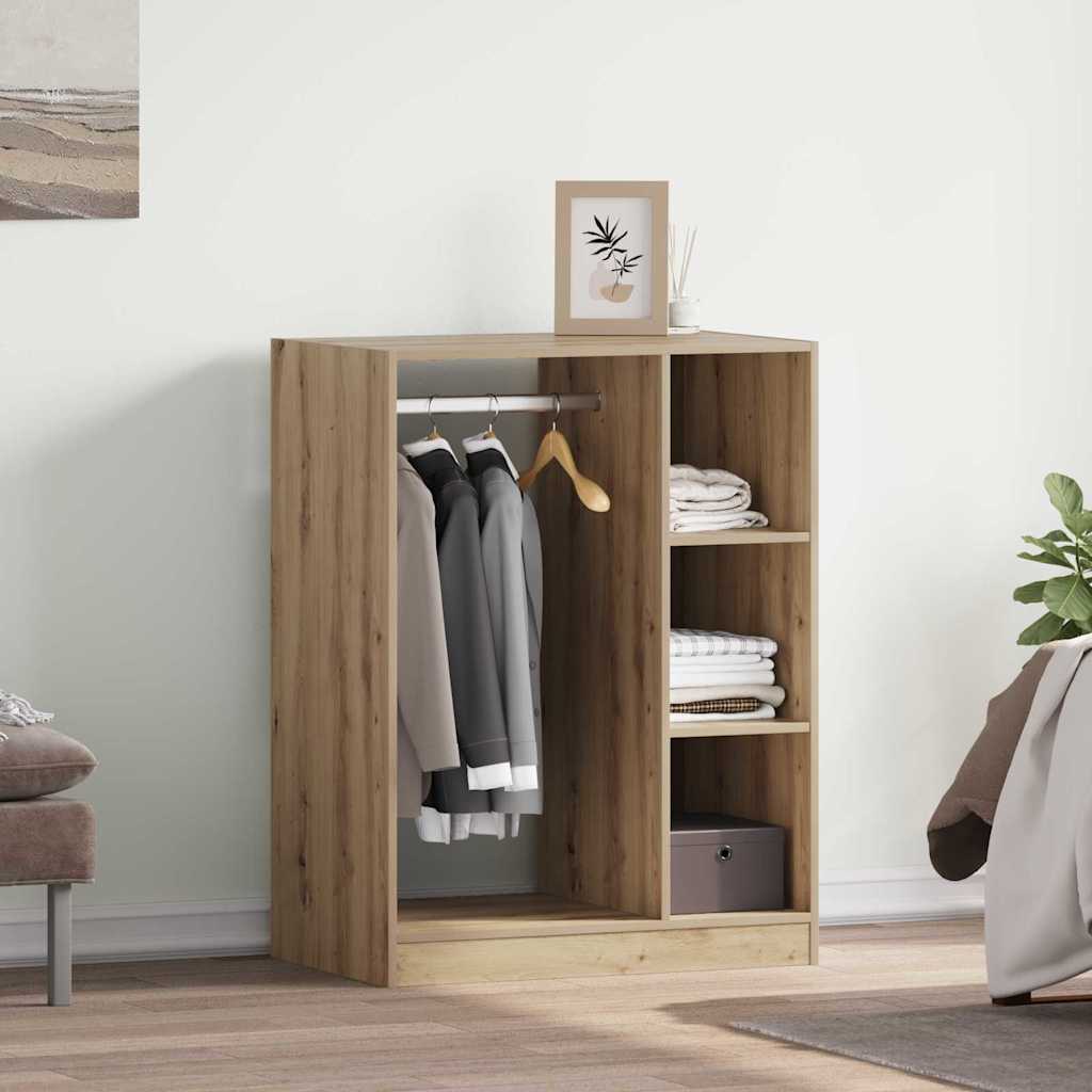 VidaXL armoire avec étagère avec rangement chêne artisanal 77 x 48 x 102 cm