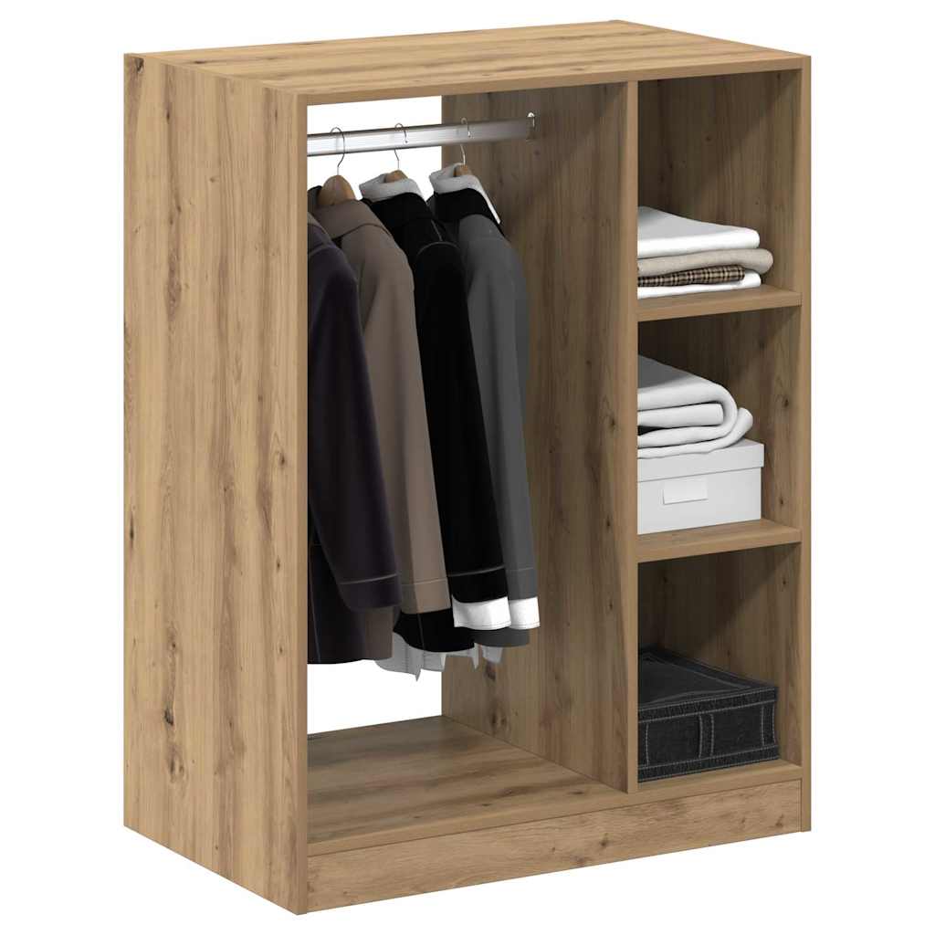 VidaXL armoire avec étagère avec rangement chêne artisanal 77 x 48 x 102 cm