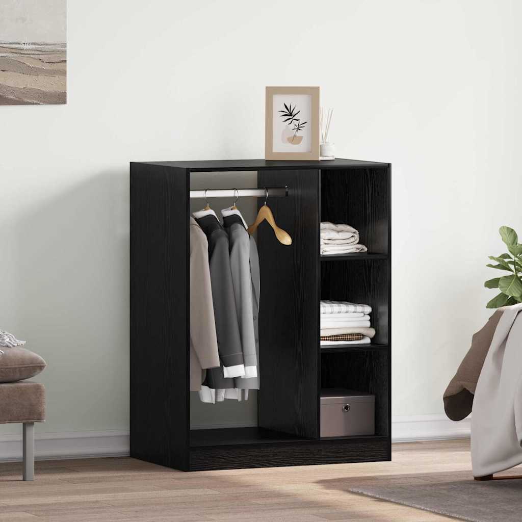 VidaXL armoire avec étagère avec rangement chêne noir 77 x 48 x 102 cm