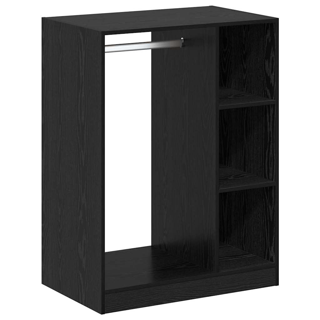 VidaXL armoire avec étagère avec rangement chêne noir 77 x 48 x 102 cm