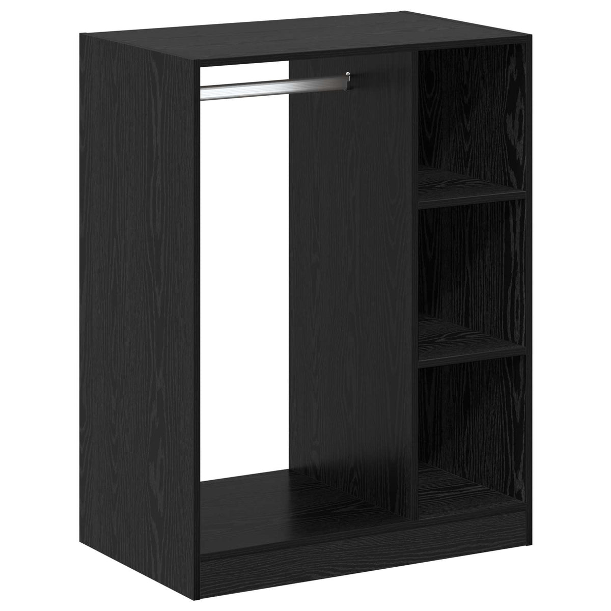 VidaXL armoire avec étagère avec rangement chêne noir 77 x 48 x 102 cm