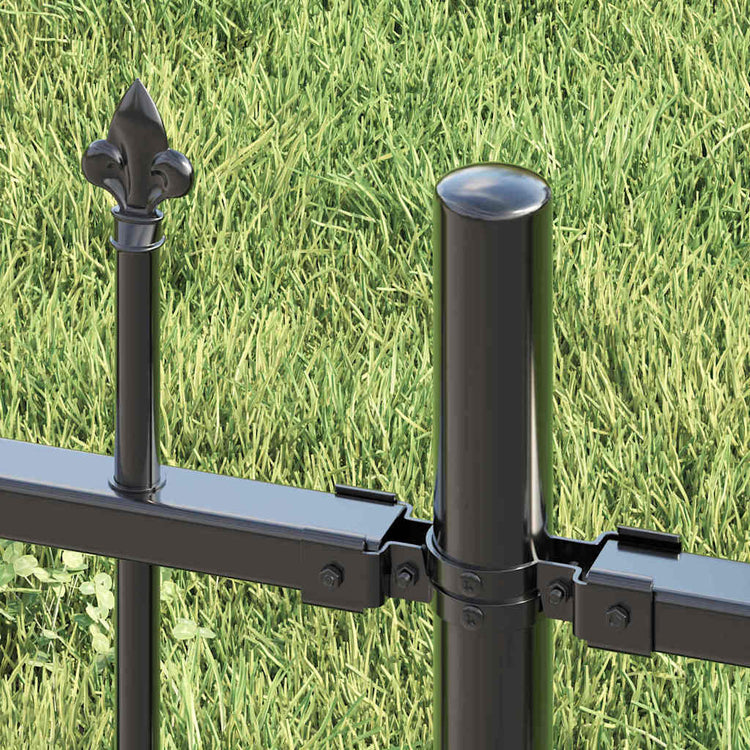 Vidaxx clôture de jardin gris 240 x 115 cm en acier thermolaqué
