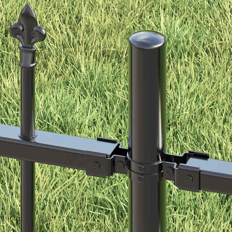 Vidaxx clôture de jardin gris 240 x 140 cm en acier thermolaqué