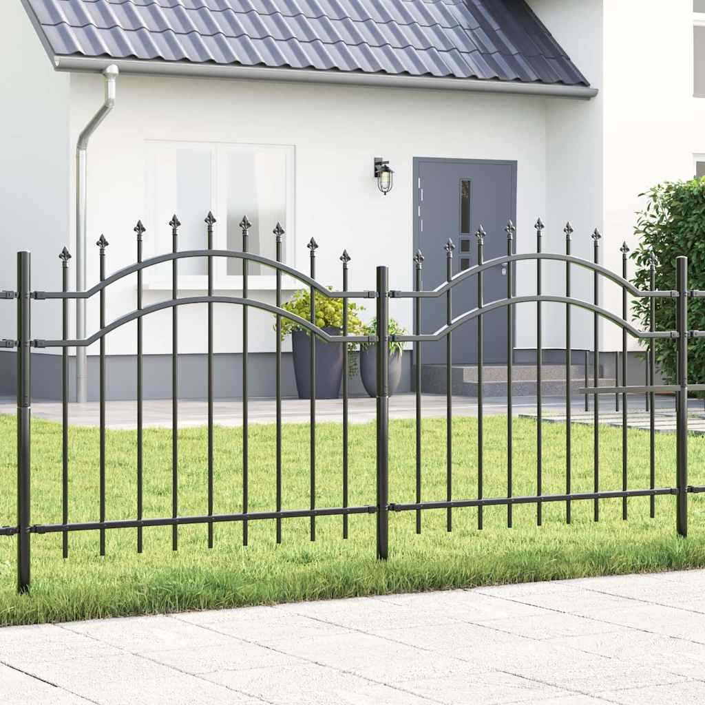 Vidaxx clôture de jardin gris 240 x 140 cm en acier thermolaqué