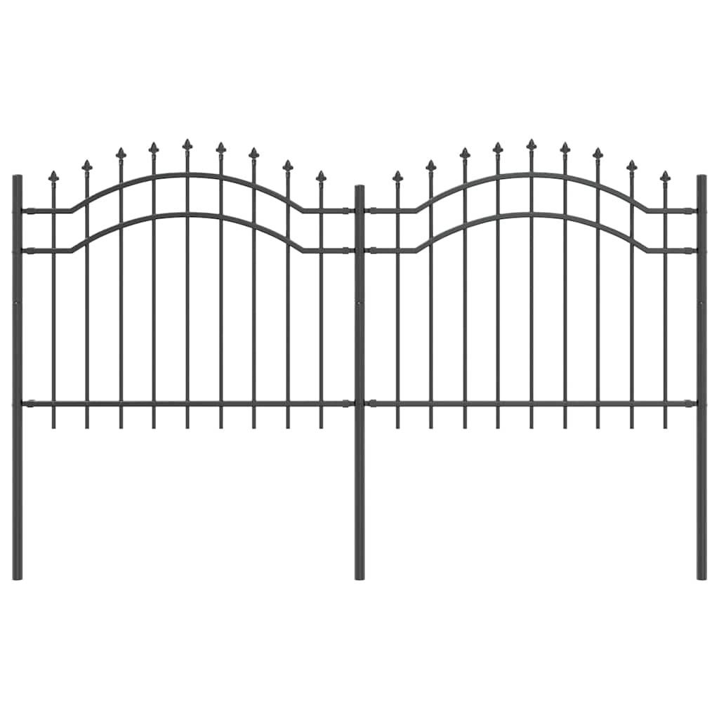 Vidaxx clôture de jardin gris 240 x 140 cm en acier thermolaqué