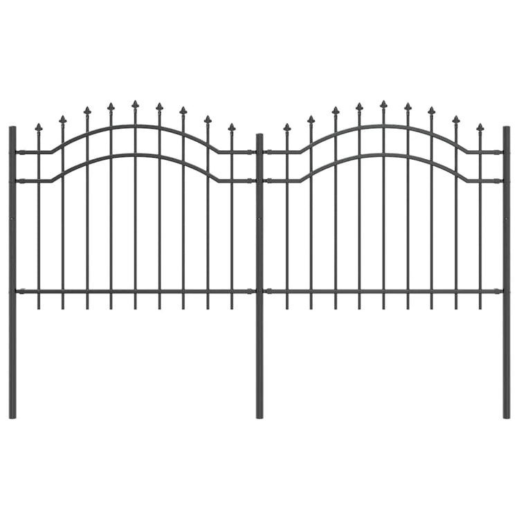 Vidaxx clôture de jardin gris 240 x 140 cm en acier thermolaqué