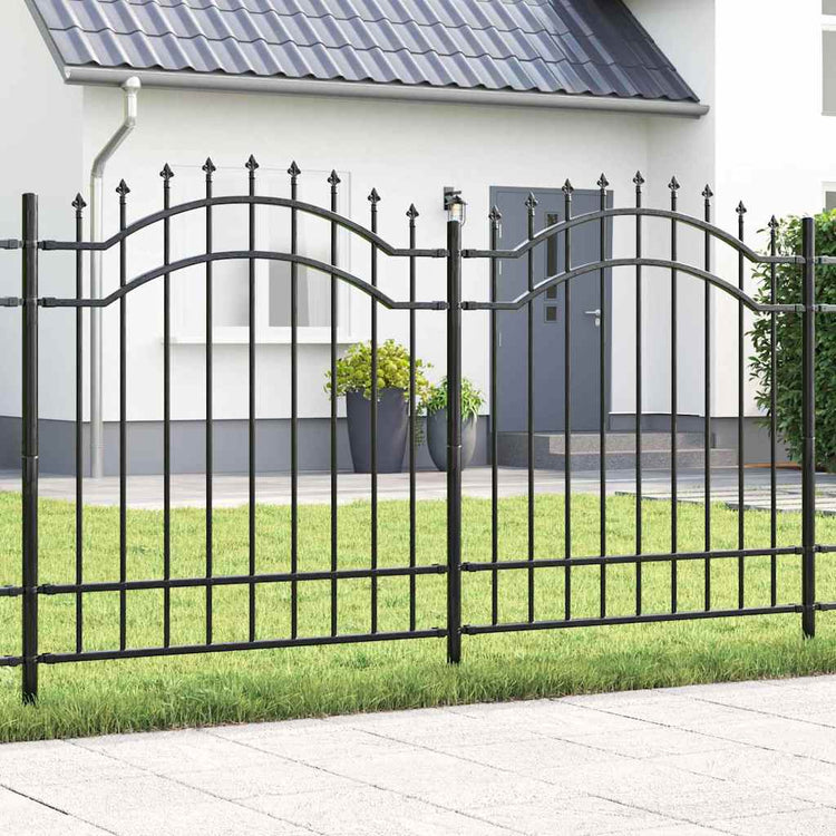 Vidaxx clôture de jardin gris 240 x 165 cm en acier thermolaqué