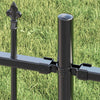 Vidaxx clôture de jardin gris 240 x 190 cm acier thermolaqué