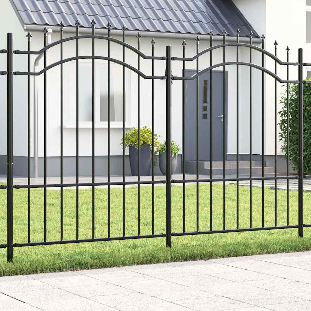 Vidaxx clôture de jardin gris 240 x 190 cm acier thermolaqué