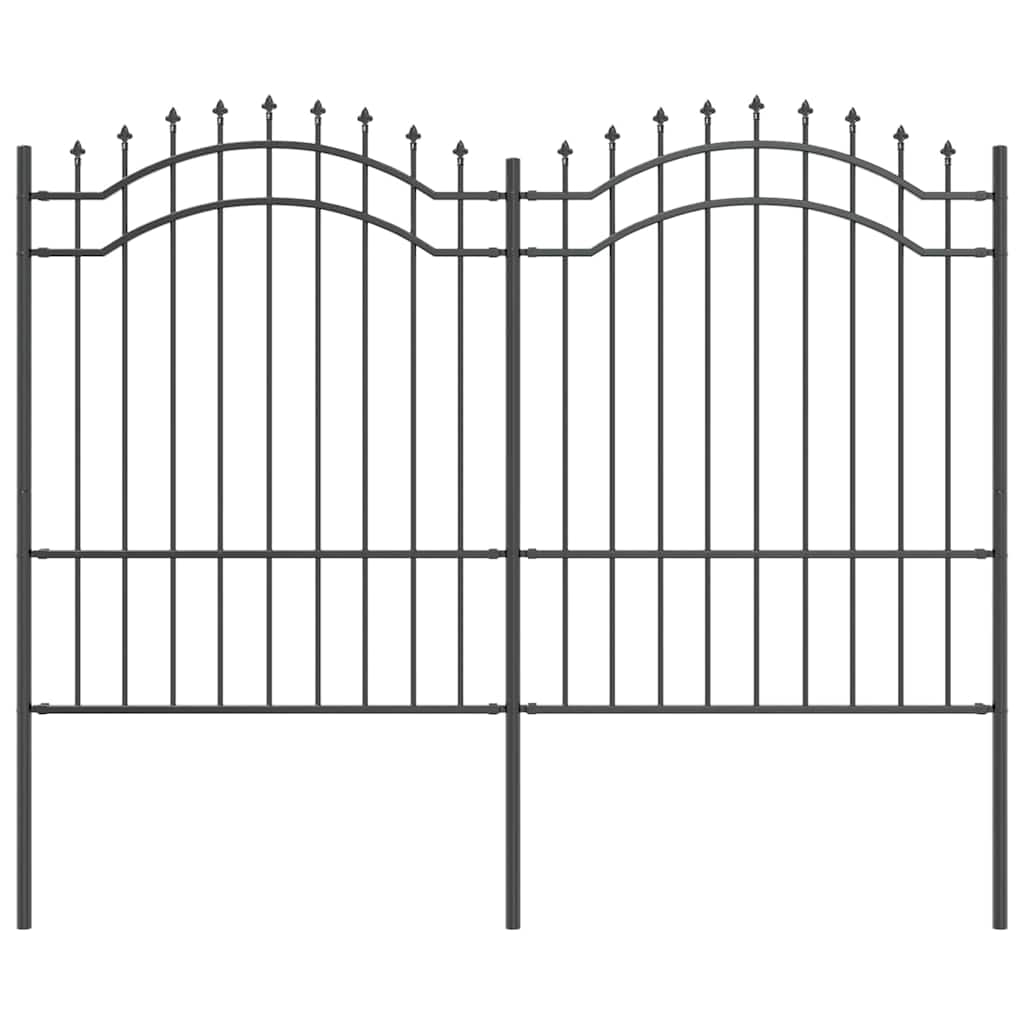 Vidaxx clôture de jardin gris 240 x 190 cm acier thermolaqué