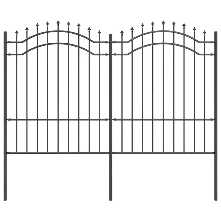 Vidaxx clôture de jardin gris 240 x 190 cm acier thermolaqué