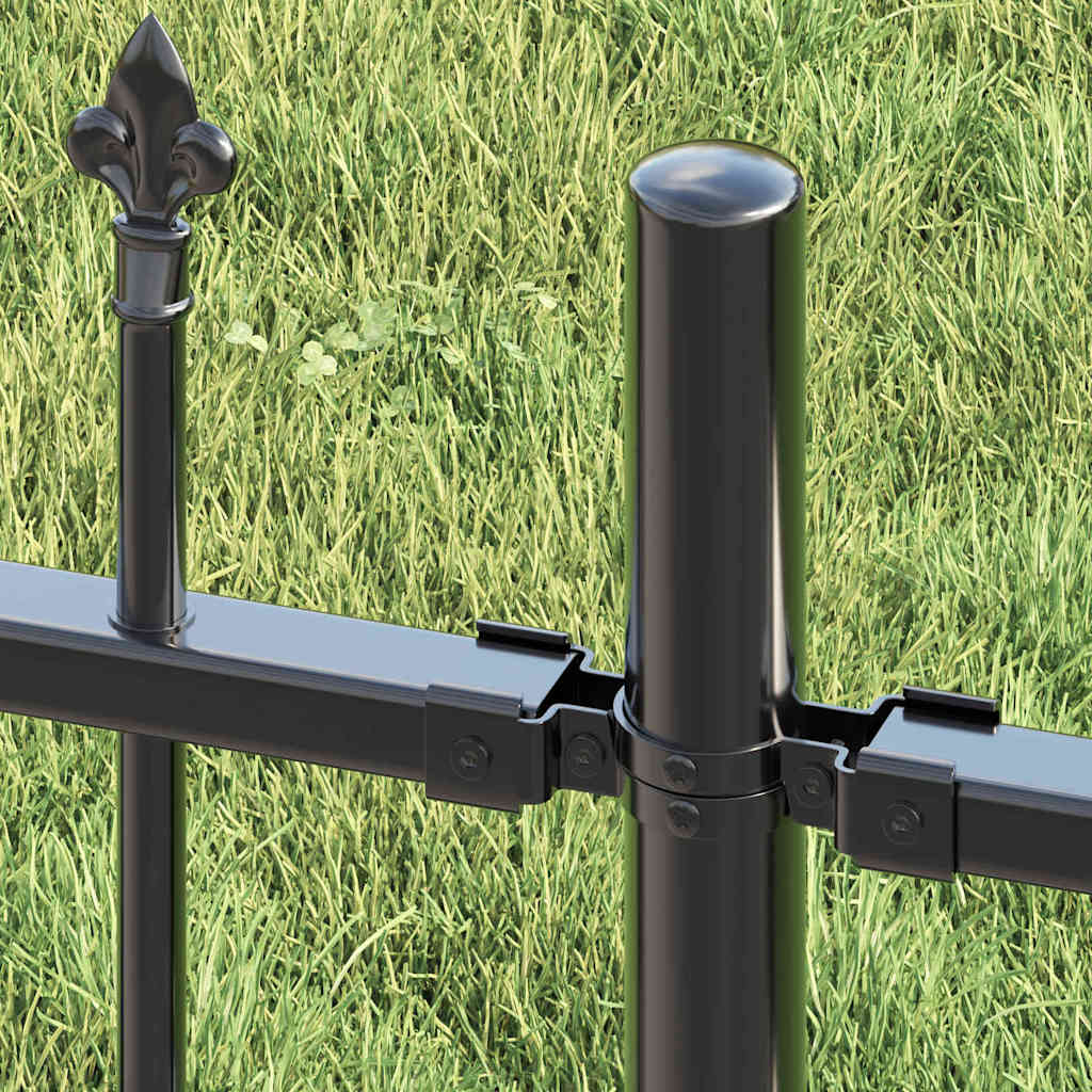 Vidaxx clôture de jardin gris 240 x 215 cm en acier thermolaqué