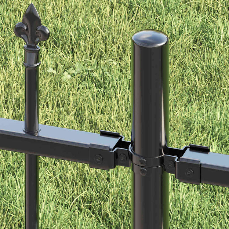 Vidaxx clôture de jardin gris 240 x 215 cm en acier thermolaqué