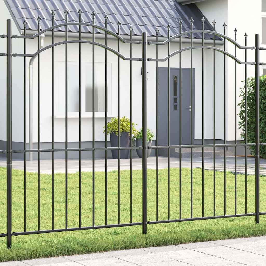 Vidaxx clôture de jardin gris 240 x 215 cm en acier thermolaqué