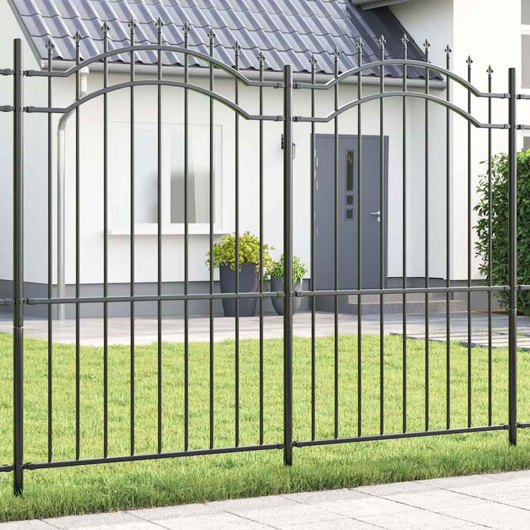 Vidaxx clôture de jardin gris 240 x 215 cm en acier thermolaqué