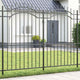 Vidaxx clôture de jardin gris 240 x 215 cm en acier thermolaqué