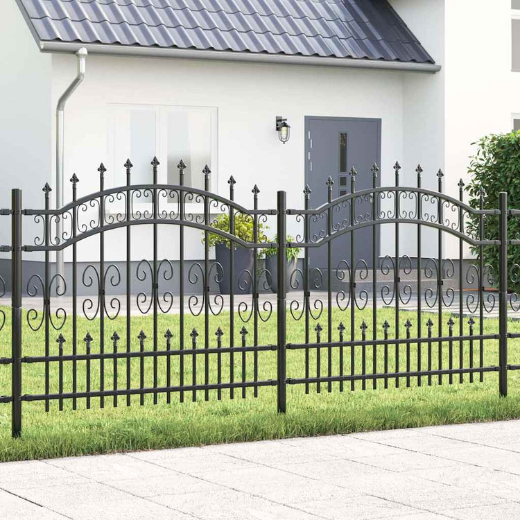Vidaxx clôture de jardin gris 240 x 140 cm en acier thermolaqué