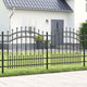 Vidaxx clôture de jardin gris 240 x 140 cm en acier thermolaqué
