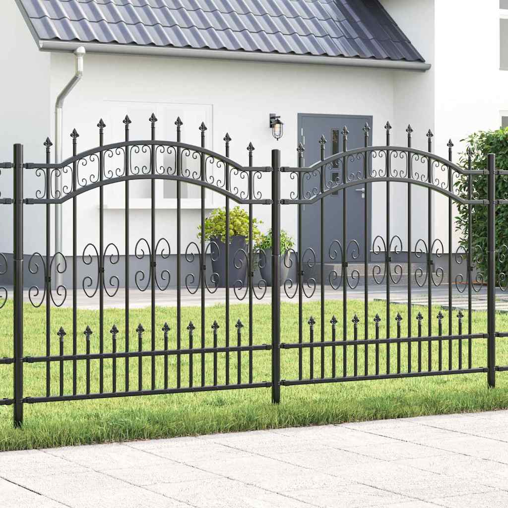 Vidaxx clôture de jardin gris 240 x 166 cm en acier thermolaqué