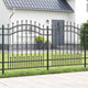Vidaxx clôture de jardin gris 240 x 166 cm en acier thermolaqué