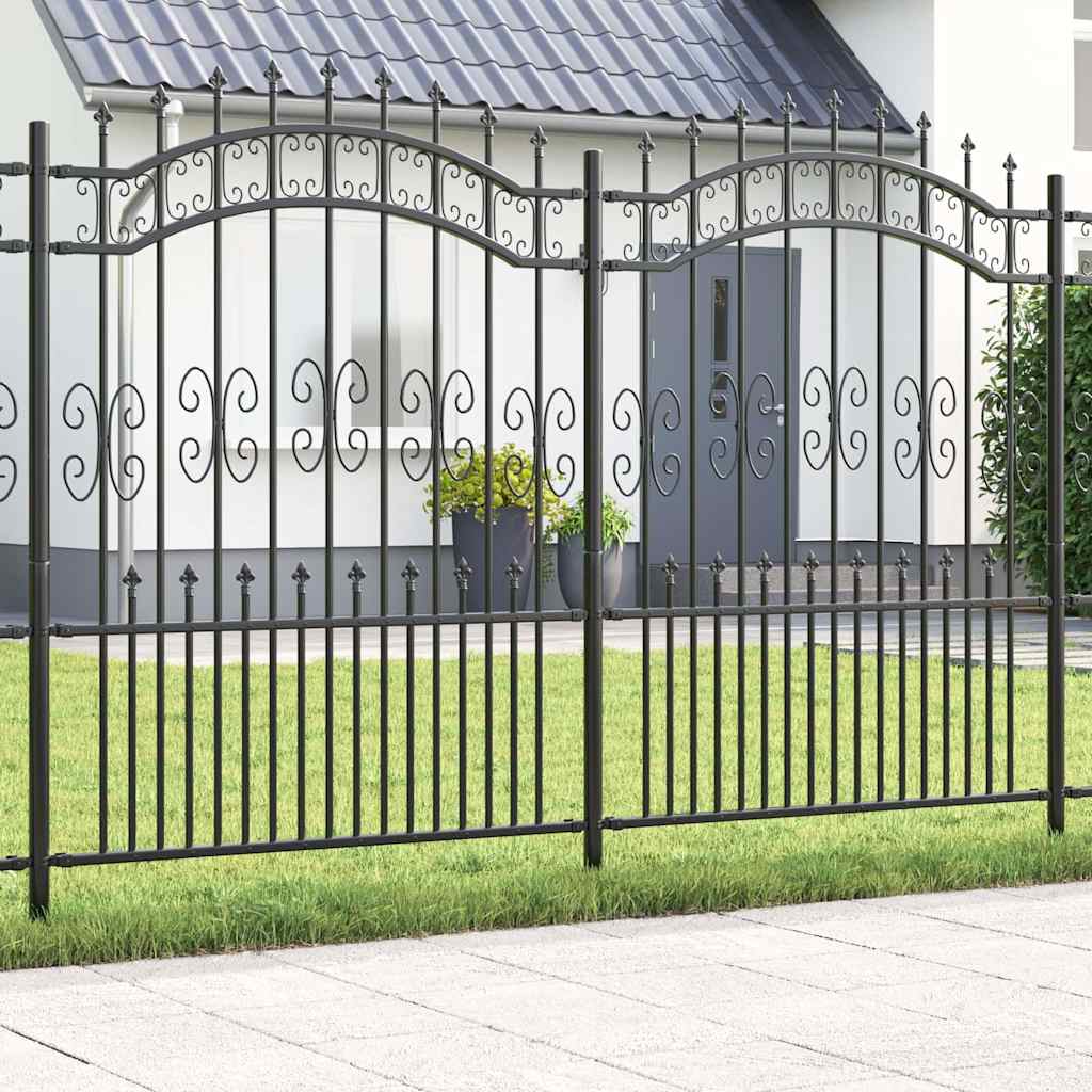 Vidaxx clôture de jardin gris 240 x 202,5 cm acier thermolaqué