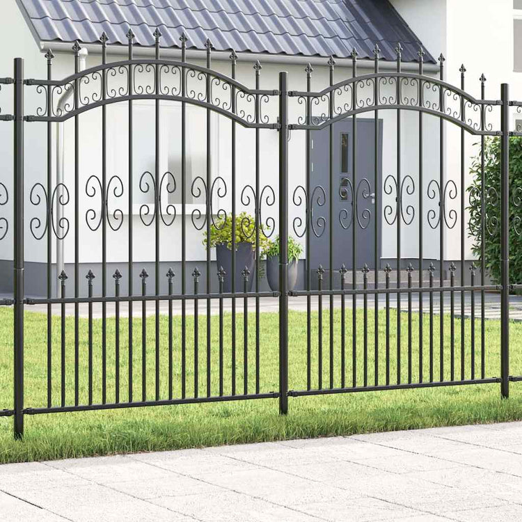 Vidaxx clôture de jardin gris 240 x 202,5 cm acier thermolaqué