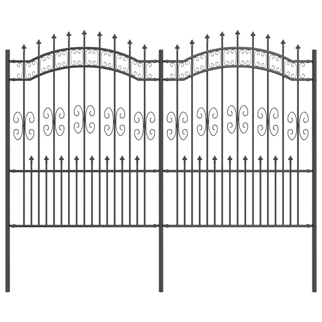 Vidaxx clôture de jardin gris 240 x 202,5 cm acier thermolaqué