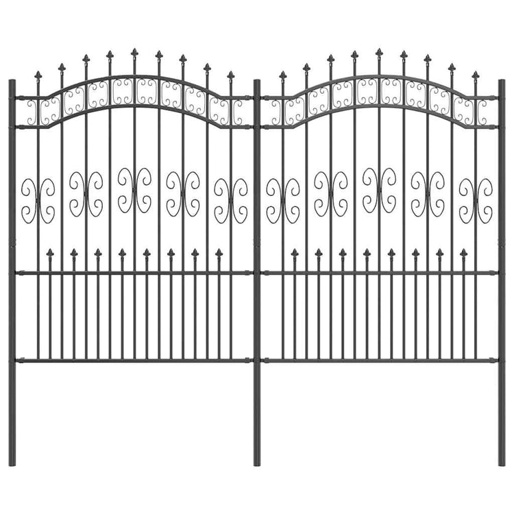 Vidaxx clôture de jardin gris 240 x 202,5 cm acier thermolaqué