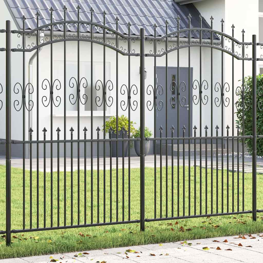 Vidaxx clôture de jardin gris 240 x 228 cm en acier thermolaqué