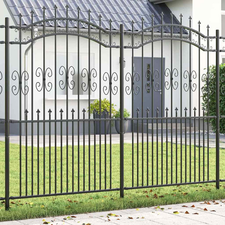 Vidaxx clôture de jardin gris 240 x 228 cm en acier thermolaqué