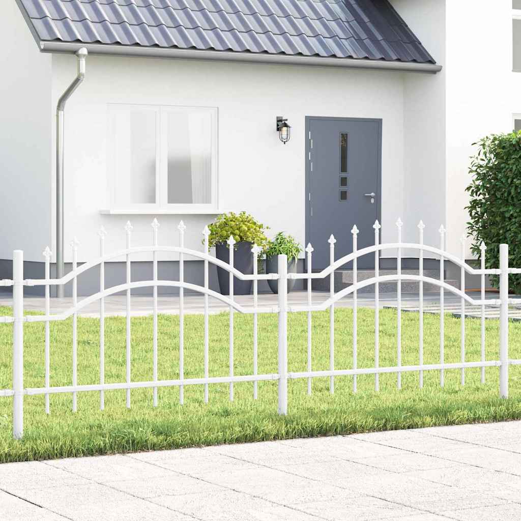Vidaxx clôture de jardin blanc 240 x 115 cm en acier thermolaqué