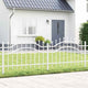 Vidaxx clôture de jardin blanc 240 x 115 cm en acier thermolaqué