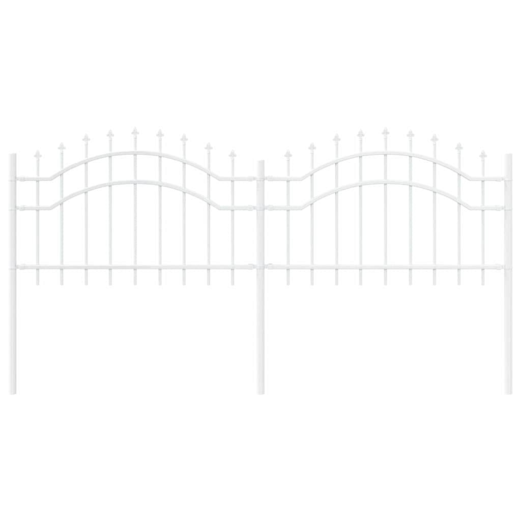 Vidaxx clôture de jardin blanc 240 x 115 cm en acier thermolaqué