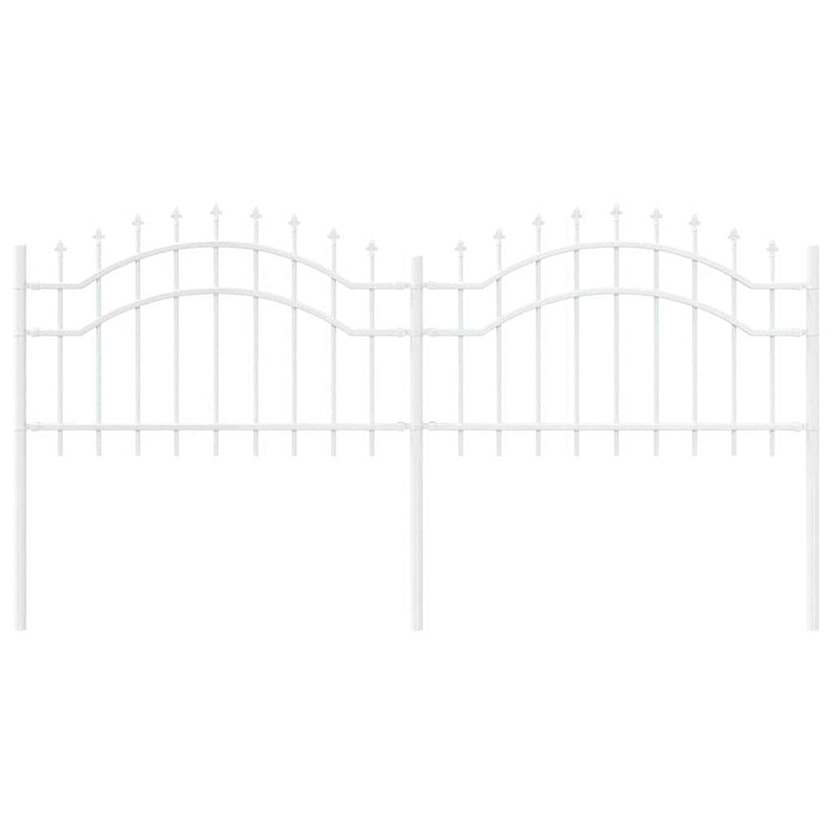Vidaxx clôture de jardin blanc 240 x 115 cm en acier thermolaqué