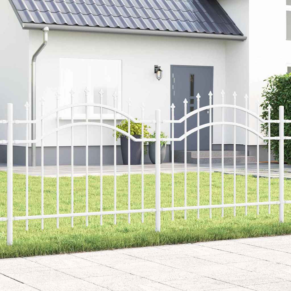 Vidaxx clôture de jardin blanc 240 x 140 cm en acier thermolaqué