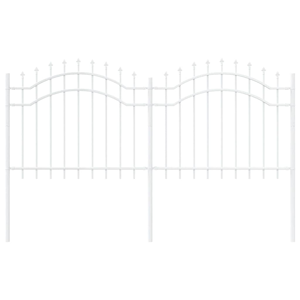 Vidaxx clôture de jardin blanc 240 x 140 cm en acier thermolaqué